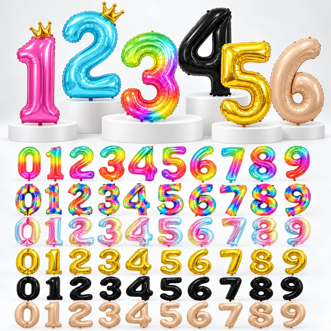 Number Foil Balloons Χονδρική: Επιλέγοντας 16, 32 και 40 ίντσες