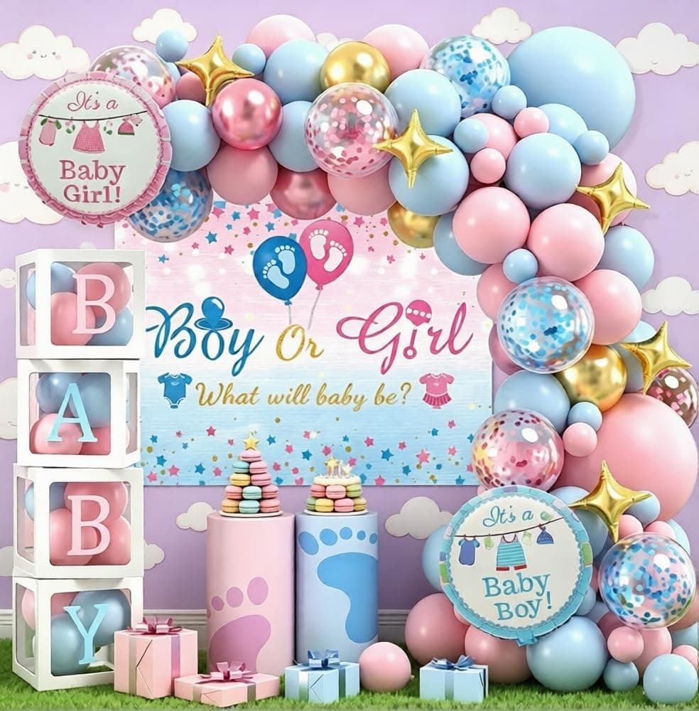 Σετ ουδέτερου φύλου Baby Shower Balloon Garland Arch Kit