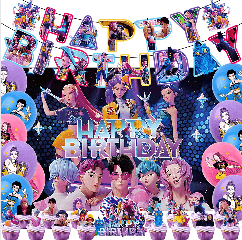 Σετ διακόσμησης K-POP Demon Hunters Party