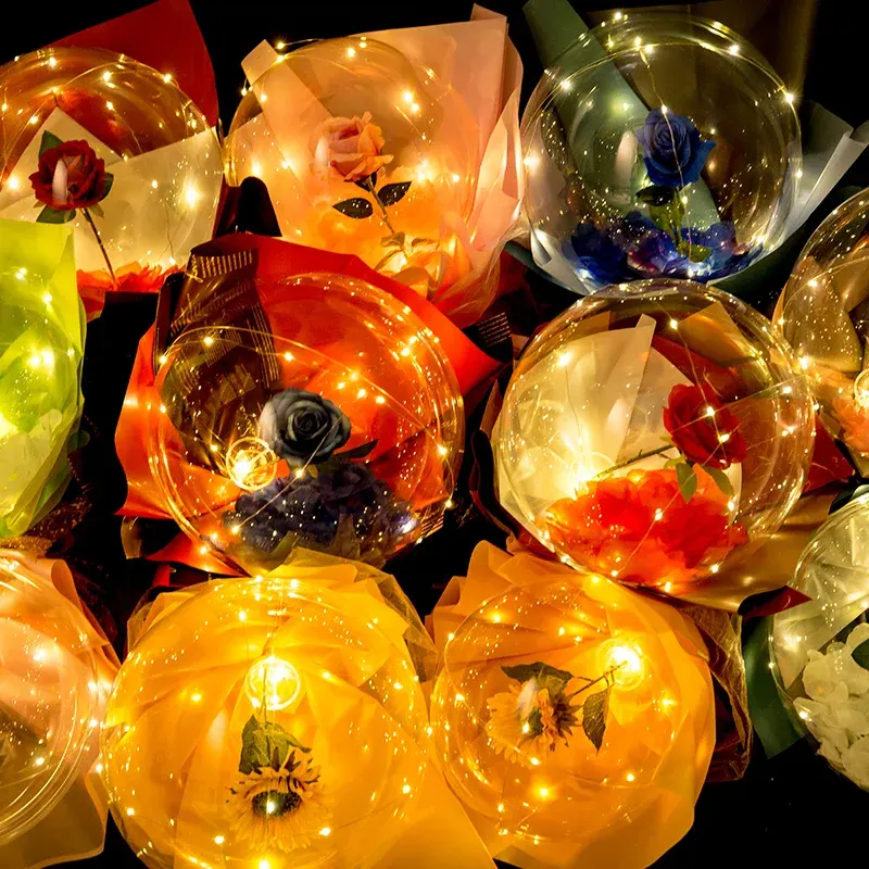 LED Rose Bobo Μπαλόνια