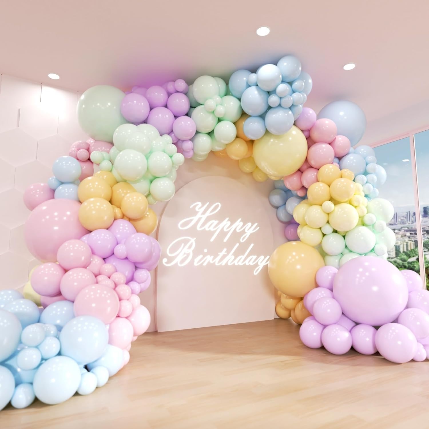 Μπαλόνια Macaroon Garland Arch