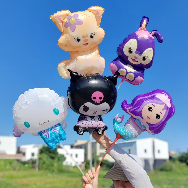 mini foil μπαλόνια σε ξυλάκια